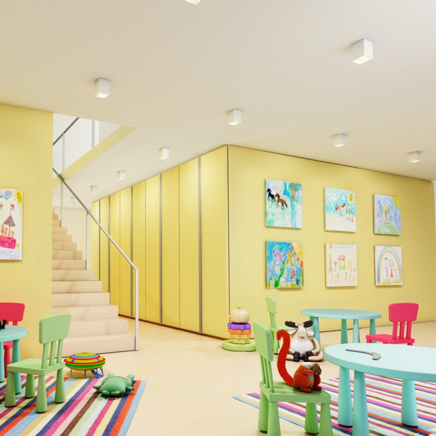 Rendl JACK SQ mennyezeti gipszlámpa, GU10 foglalattal, R11957