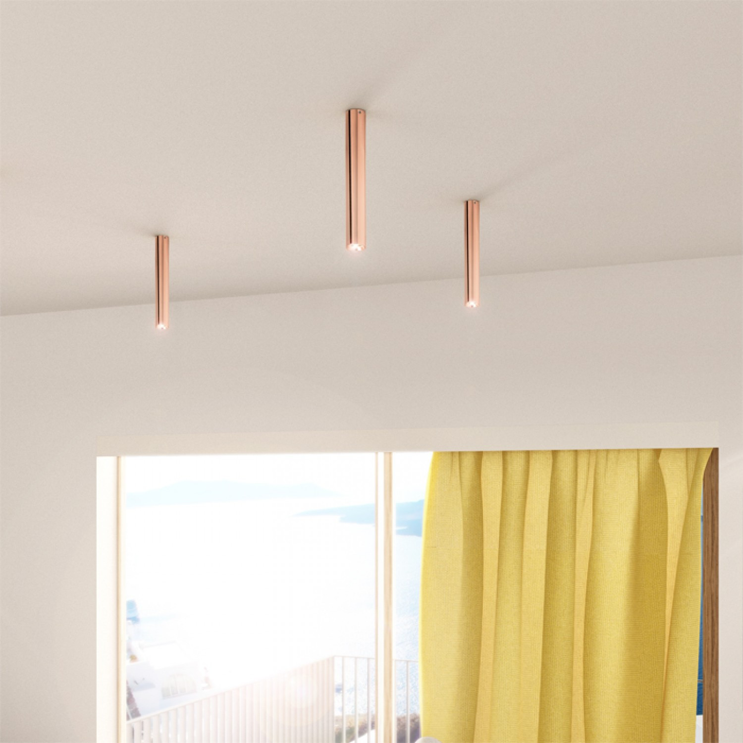 Rendl RIGA 38 mennyezeti lámpa, réz, R12453