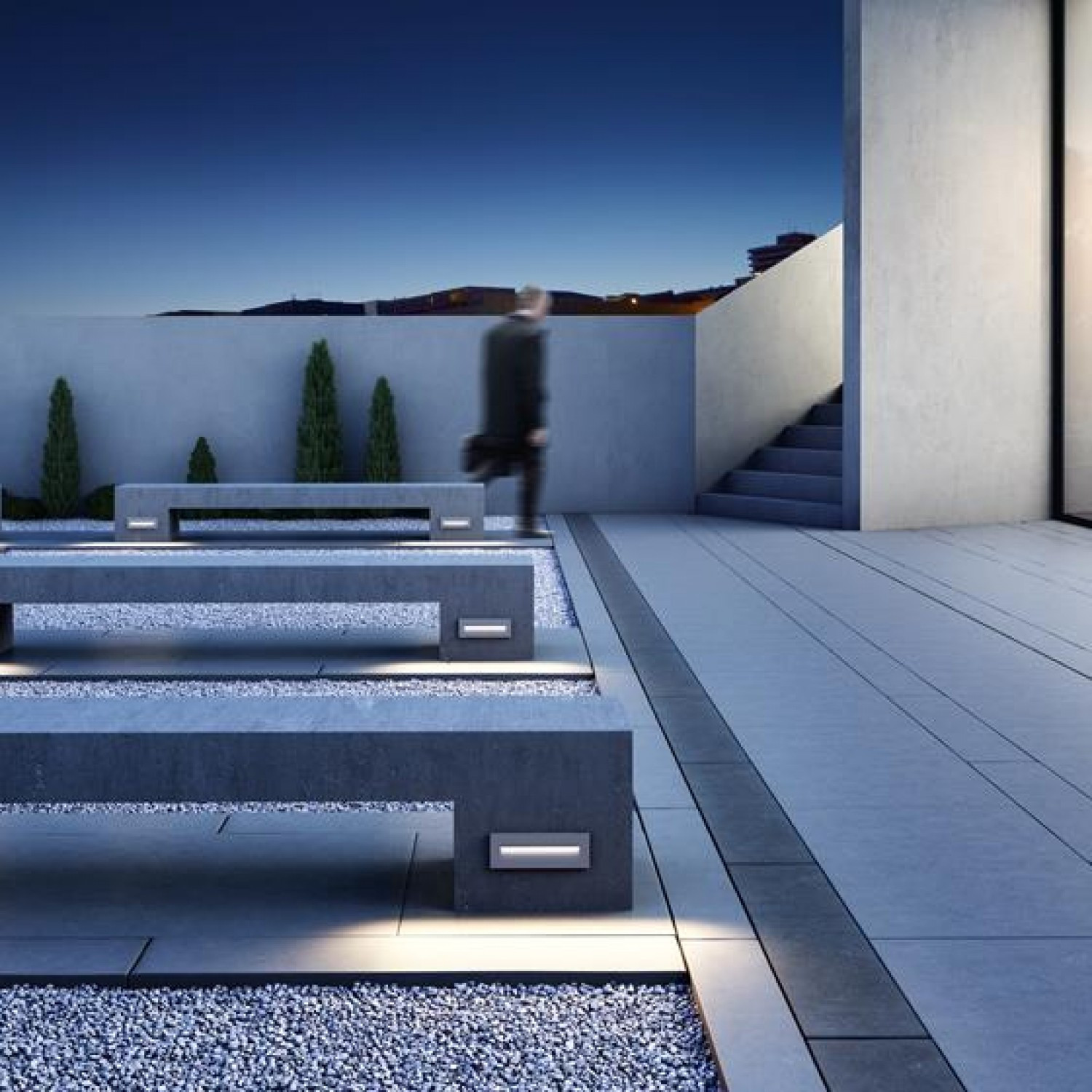 Rendl RASQ kültéri beépíthető lámpa, LED, R12627