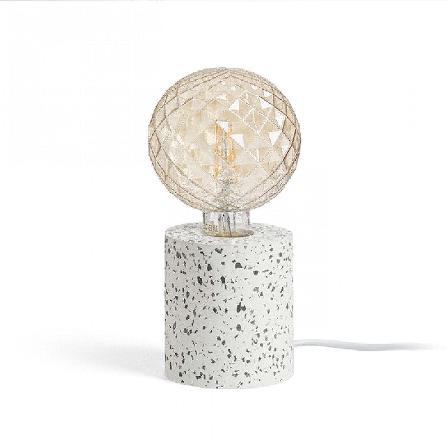 Rendl CAMINO terazzo mintás asztali lámpa, bura nélküli, E27 foglalattal, R13293