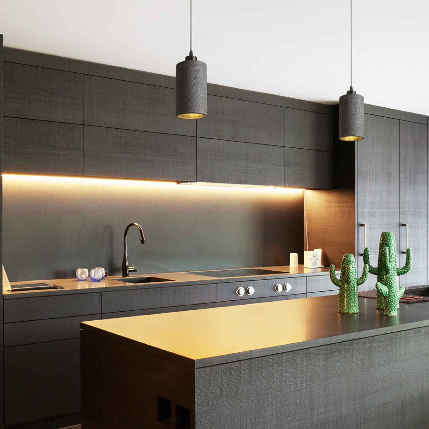 Rendl CAMINO függesztett lámpa, beton burával, E27 foglalattal, R13297