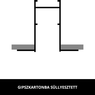 Magnetis gipszkartonba süllyesztett