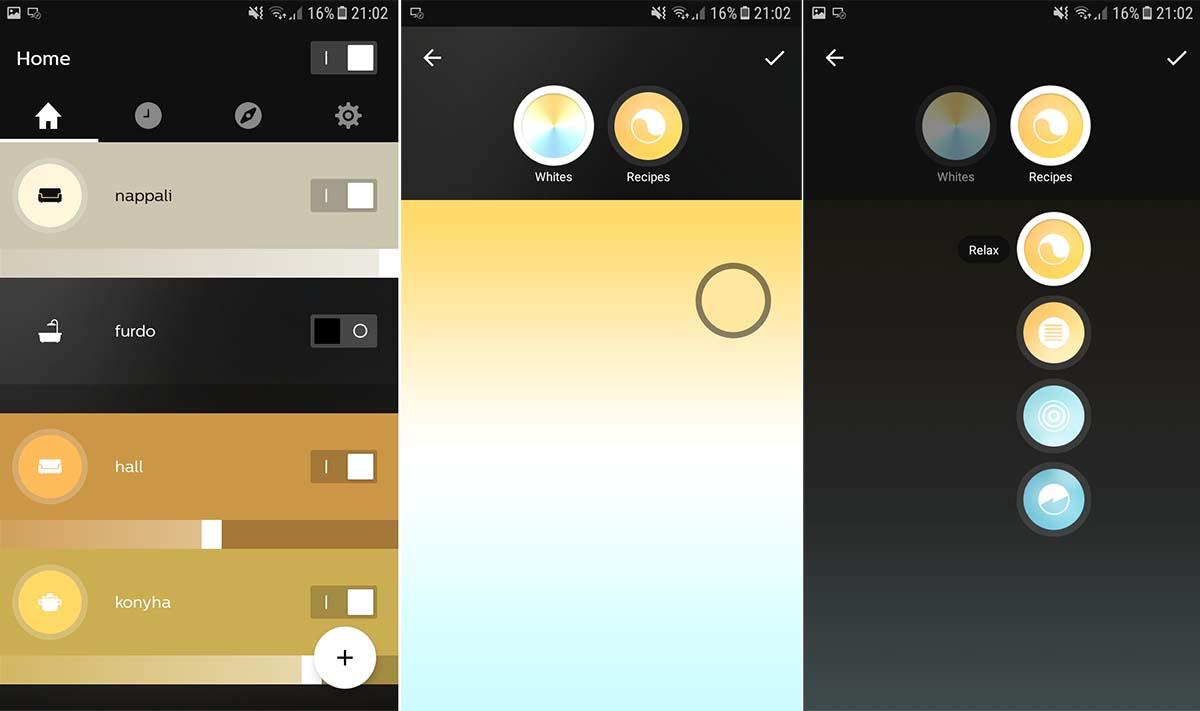 Philips Hue app állítható fehér LED vezérlés
