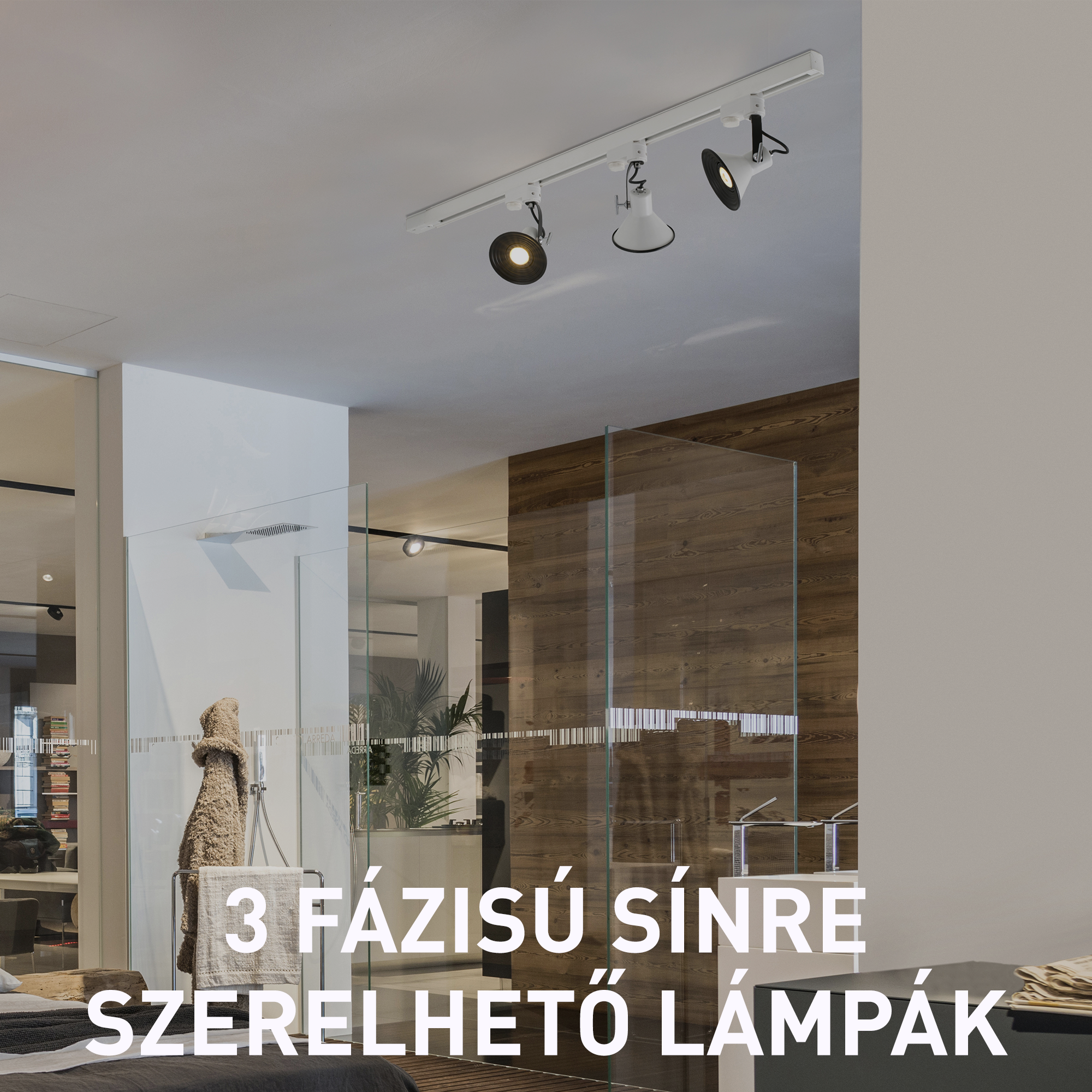 FARO 3 fázisú sínre szerelhető lámpák