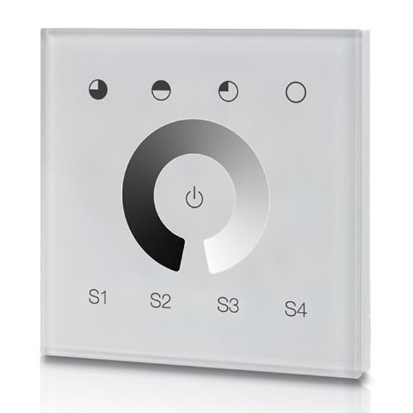 Zigbee 3.0 TouchLink monokróm LED dimmer üveg fali panel Philips Hue rendszerhez