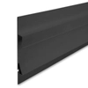 LED gipszkarton profil, íves, fekete eloxált alumínium, 2m 