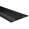 LED gipszkarton profil, PLANAR, fekete eloxált alumínium, 2m