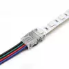 LED szalag betáp csatlakozó 10 mm széles RGB LED szalagokhoz, 4 eres vezetékhez, HIPPO