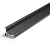 Topmet Corner10 alumínium LED sarok profil, fekete (előlap: B, C) - 83050021 - szálban