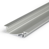 Topmet Flat8 alumínium süllyesztett fali LED profil, ezüst eloxált (előlap: H) - 23050020 - szálban