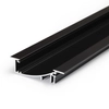 Topmet Flat8 alumínium süllyesztett fali LED profil, fekete (előlap: H) - 23050021 - szálban