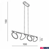 Kép 3/3 - Azzardo Clamor többágú függeszték, fekete, Beépített LED, 1x40W, 2800 lm, AZ-2696