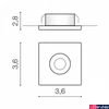 Kép 3/3 - Azzardo Fill beépíthető lámpa, fehér, Beépített LED, 1x5W, 425 lm, AZ-3378