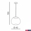 Kép 3/3 - Azzardo Helena 1 ágú függeszték, pezsgő, Beépített LED, 1x21W, 1785 lm, AZ-3341