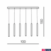 Kép 3/3 - Azzardo Izolda többágú függeszték, barna, Beépített LED, 1x30W, 2550 lm, AZ-3340