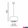 Kép 3/3 - Azzardo Quince 1 ágú függeszték, fehér, G9, 6x28W, AZ-3080