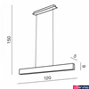 Kép 4/4 - Azzardo Laria 1 ágú függeszték, barna, Beépített LED, 1x50W, 3000 lm, AZ-2700