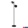 Kép 1/5 - Eglo 390048 Upanema állólámpa, 2db állítható lámpafejjel, talpkapcsolóval, fekete, E27 foglalattal, max. 2x28W, IP20