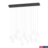 Kép 1/4 - Eglo 390334 Espardello függeszték, fekete, 4080 lm, 3000K melegfehér, beépített LED, 8x5,4W, IP20