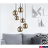 Kép 1/3 - Eglo 39687 Lemorieta több ágú függeszték, mattított üvegburával, arany, E27 foglalattal, max. 6x40W, IP20