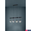 Kép 1/2 - Eglo 39761 Argallo több ágú függeszték, 4db lámpafejjel, mattított üveg burákkal, fekete, E27 foglalattal, max. 4x40W, IP20