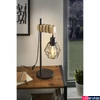 Kép 1/2 - Eglo 43136 Townshend 5 asztali lámpa, fekete/tölgy, fa díszítéssel, fekete, E27 foglalattal, max. 1x60W, IP20