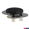 Kép 1/5 - Eglo 43728 Ikeston több ágú függeszték, 3db foglalattal, rácsos, fekete, E27 foglalattal, max. 3x40W, IP20