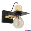 Kép 1/4 - Eglo 43753 Bramerton fali lámpa, falikar, fekete részletekkel, fa, E27 foglalattal, max. 1x40W, IP20