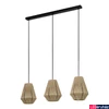 Kép 1/4 - Eglo 43786 Alderney több ágú függeszték, natúr, textilfonalból készült burával, bézs, E27 foglalattal, max. 3x40W, IP20