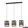 Kép 1/4 - Eglo 43805 Evesham több ágú függeszték, fa részletekkel, fekete, E27 foglalattal, max. 3x40W, IP20