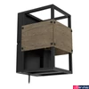 Kép 1/4 - Eglo 43806 Evesham fali lámpa, fa részletekkel, zsinórkapcsolóval, fekete, E27 foglalattal, max. 1x40W, IP20