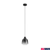 Kép 1/4 - Eglo 43821 Sedbergh 1 ágú függeszték, fekete-szürke-átlátszó átmenetes üvegbura, füst, E27 foglalattal, max. 1x40W, IP20