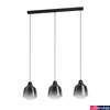 Kép 1/4 - Eglo 43822 Sedbergh több ágú függeszték, fekete-szürke-átlátszó átmenetes üvegbura, füst, E27 foglalattal, max. 3x40W, IP20