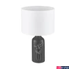 Kép 1/5 - Eglo 43823 Vinoza asztali lámpa, női motívummal díszített fekete lámpatest, textil bura, fehér, E27 foglalattal, max. 1x40W, IP20