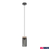 Kép 1/4 - Eglo 43833 Kilnsdale 1 ágú függeszték, fémrács burával, fa részletekkel, fekete, E27 foglalattal, max. 1x40W, IP20