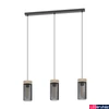 Kép 1/4 - Eglo 43834 Kilnsdale több ágú függeszték, fémrács burával, fa részletekkel, fekete, E27 foglalattal, max. 3x40W, IP20