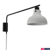 Kép 1/4 - Eglo 43843 Matlock fali lámpa, forgatható, fekete lámpatesttel, szürke, E27 foglalattal, max. 1x40W, IP20