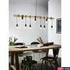 Kép 1/2 - Eglo 49744 Townshend több ágú függeszték, 9 db lámpafej, fekete/tölgy, fa díszítéssel, fekete, E27 foglalattal, max. 9x60W, IP20