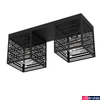 Kép 1/4 - Eglo 900356 Piedritas mennyezeti lámpa, fekete, E27 foglalattal, max. 2x40W, IP20