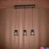 Kép 2/4 - Eglo 390003 Bogota több ágú függeszték, 3db fémszálas burával, fekete, E27 foglalattal, max. 3x40W, IP20