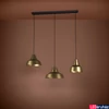 Kép 2/3 - Eglo 390016 Savarna több ágú függeszték, 3db csiszolt lámpaburával, réz, E27 foglalattal, max. 3x40W, IP20