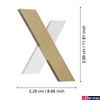 Kép 2/4 - Eglo 390228 Brezzara fali lámpa, arany, 960 lm, 3000K melegfehér, LED foglalattal, max. 2x5W, IP20