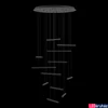 Kép 2/5 - Eglo 390351 Lindoza függeszték, fekete, 12000 lm, 3000K melegfehér, beépített LED, 12x8,4W, IP20