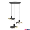 Kép 2/4 - Eglo 390395 Saceda függeszték, fekete, E27 foglalattal, max. 3x40W, IP20