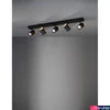 Kép 2/4 - Eglo 39649 Cartagena fali/mennyezeti lámpa, 5db lámpafejjel, dönthető, fa részlettel, fekete, GU10 foglalattal, max. 5x4,5W, IP20