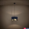 Kép 2/5 - Eglo 39973 Casuarita 1 ágú függeszték, bársony burával, arany részletekkel, 38cm, kék, E27 foglalattal, max. 1x40W, IP20