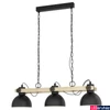 Kép 2/2 - Eglo 43163 Lubenham több ágú függeszték, fa elemekkel, fekete, E27 foglalattal, max. 3x28W, IP20