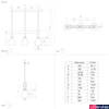 Kép 2/4 - Eglo 43618 Roding több ágú függeszték, kötél díszítéssel, üveg, E27 foglalattal, max. 3x40W, IP20