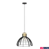 Kép 2/5 - Eglo 43769 Stillington 1 ágú függeszték, fa díszítéssel, fekete, E27 foglalattal, max. 1x40W, IP20