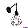 Kép 2/2 - Eglo 49081 Tarbes fali lámpa, falikar, drótvázas, fekete, E27 foglalattal, max. 1x60W, IP20